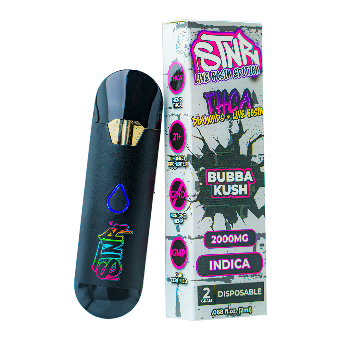 STNR Disposable THCA Diamonds + Live Rosin 2g
