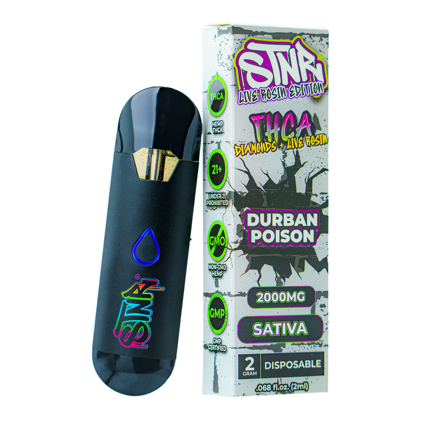 STNR Disposable THCA Diamonds + Live Rosin 2g