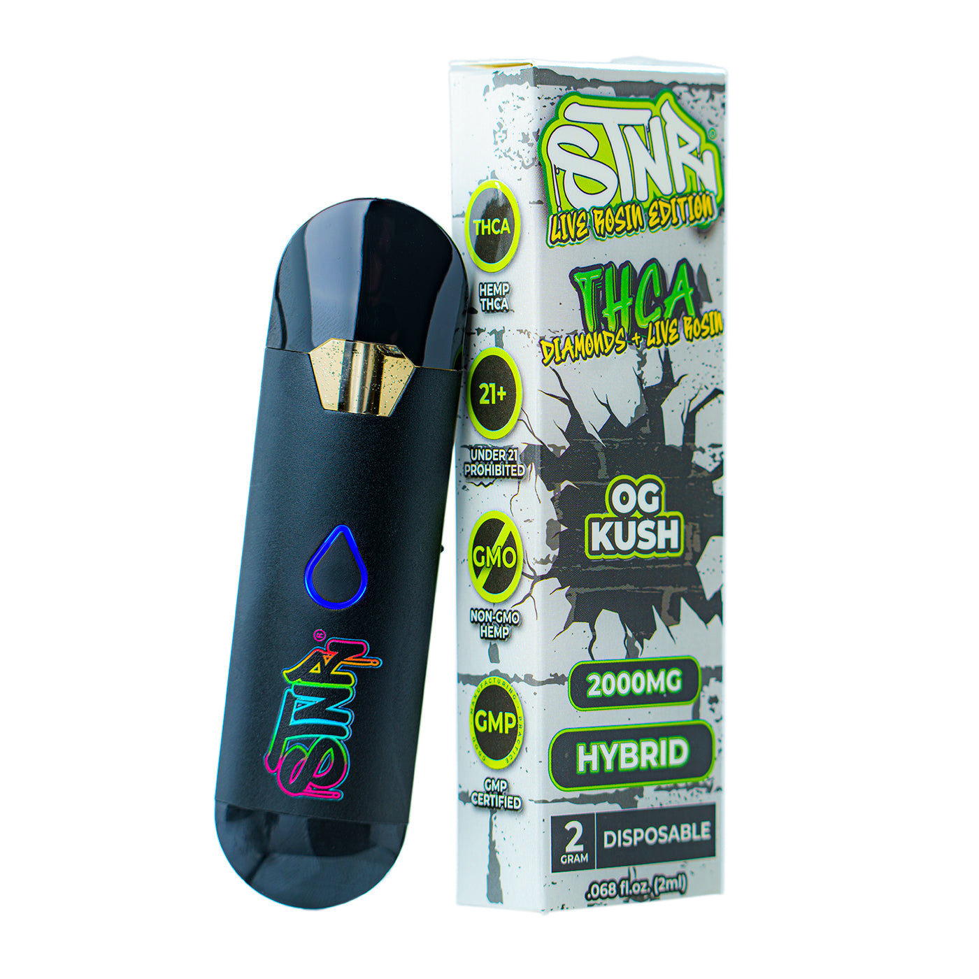 STNR Disposable THCA Diamonds + Live Rosin 2g