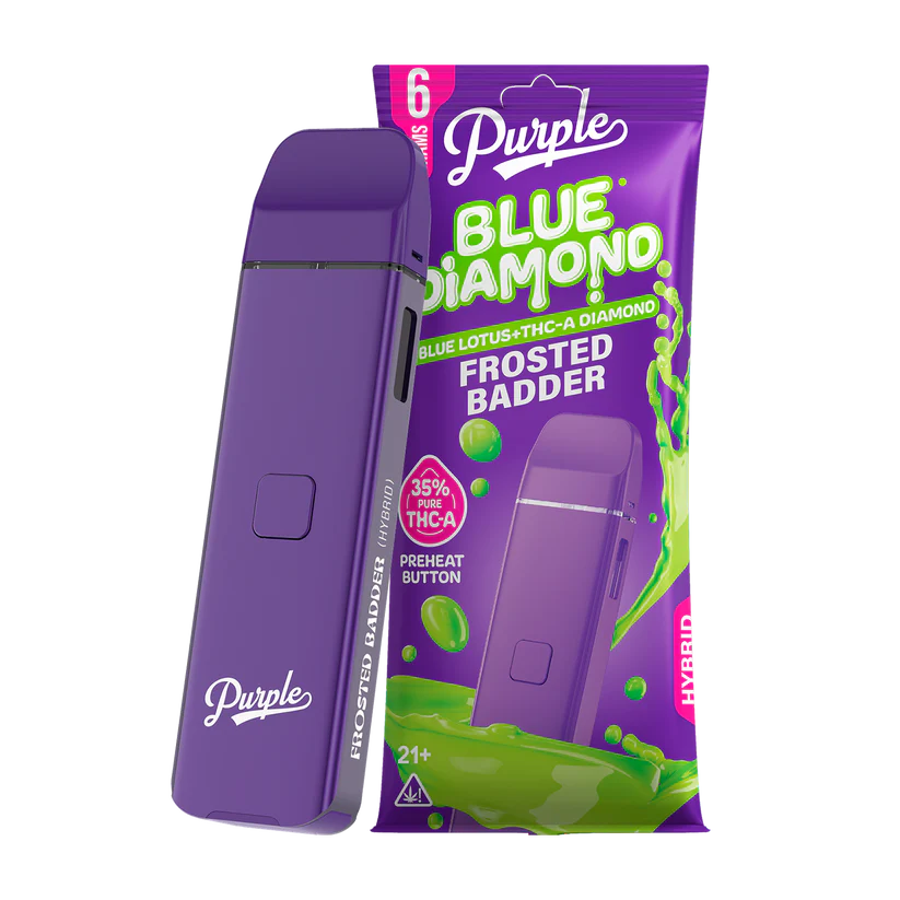 Purple Blue Diamond Disposable Frosted Badder Hybrid