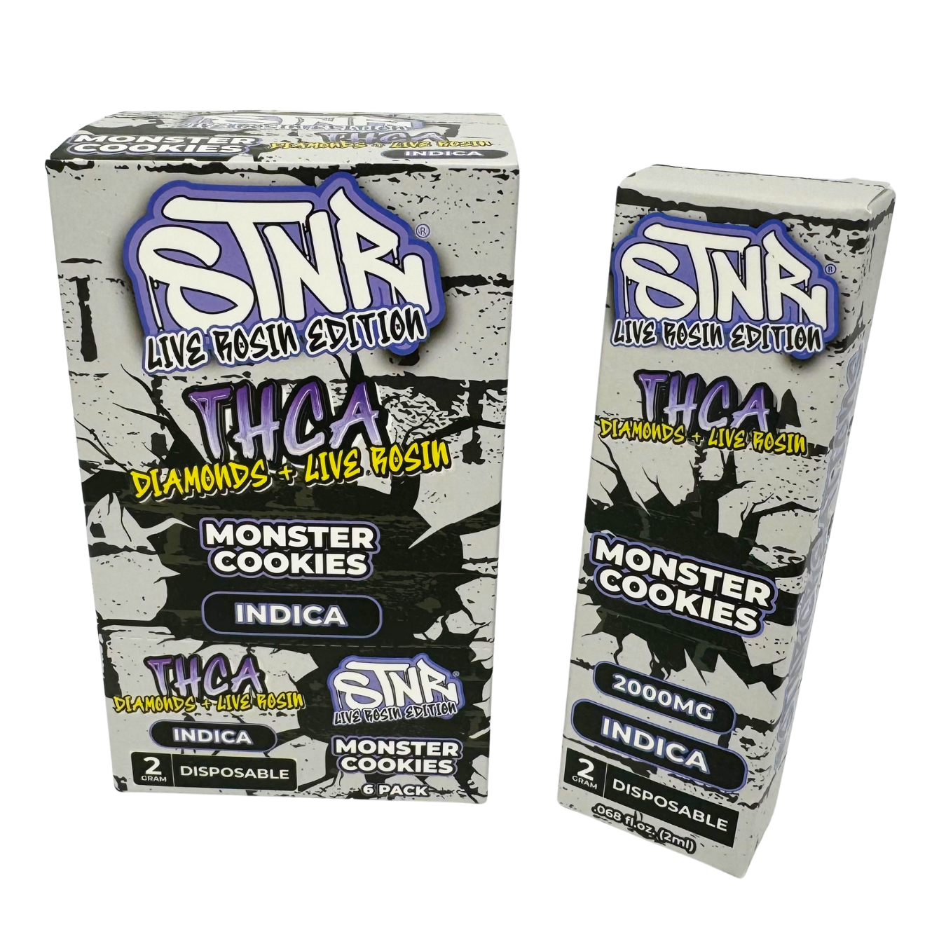 STNR Disposable THCA Diamonds + Live Rosin 2g