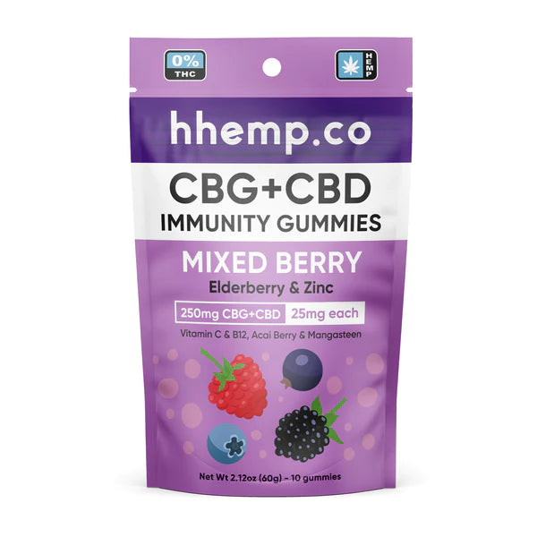 HHemp CBD CBG Gummies mixed berry
