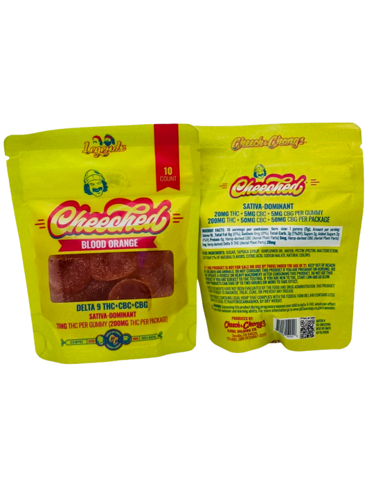 CC Cheeched gummies Sativa Blood Orange 20mg thc