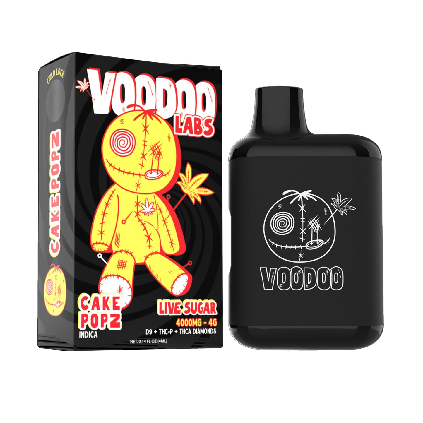 VooDoo Labs 4G Disposable D9+THCP+THCA Diamonds