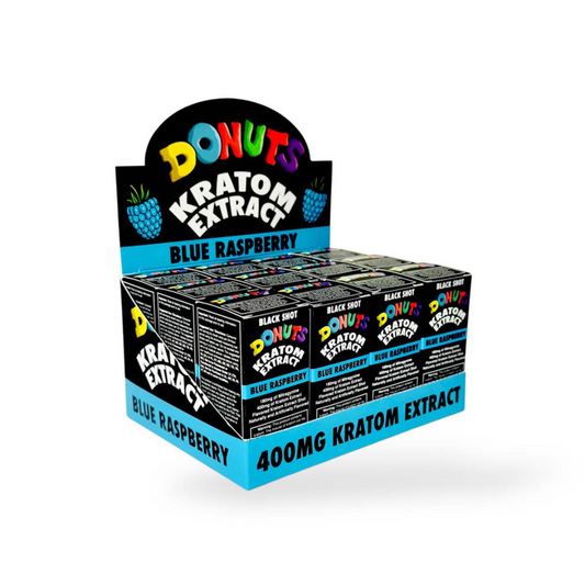 Donuts 400mg Kratom Extract Black Shot Blue Raspberry