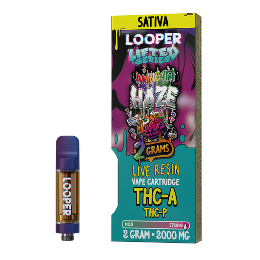 Looper Cart Amnesia Haze 2g Sativa Live Resin THCA+THCP
