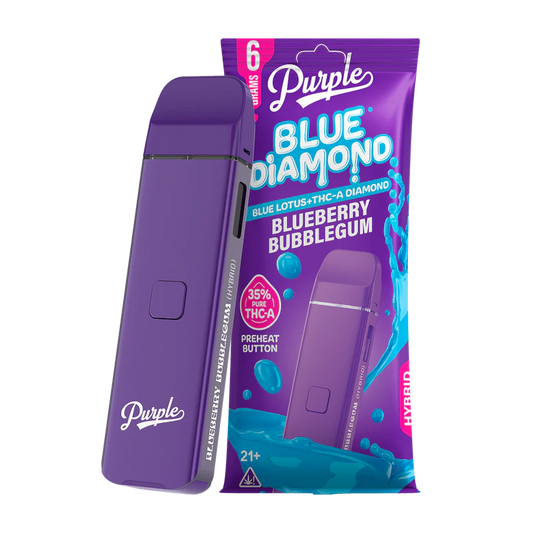 Purple Blue Diamond Disposable Blueberry Bubblegum Hybrid