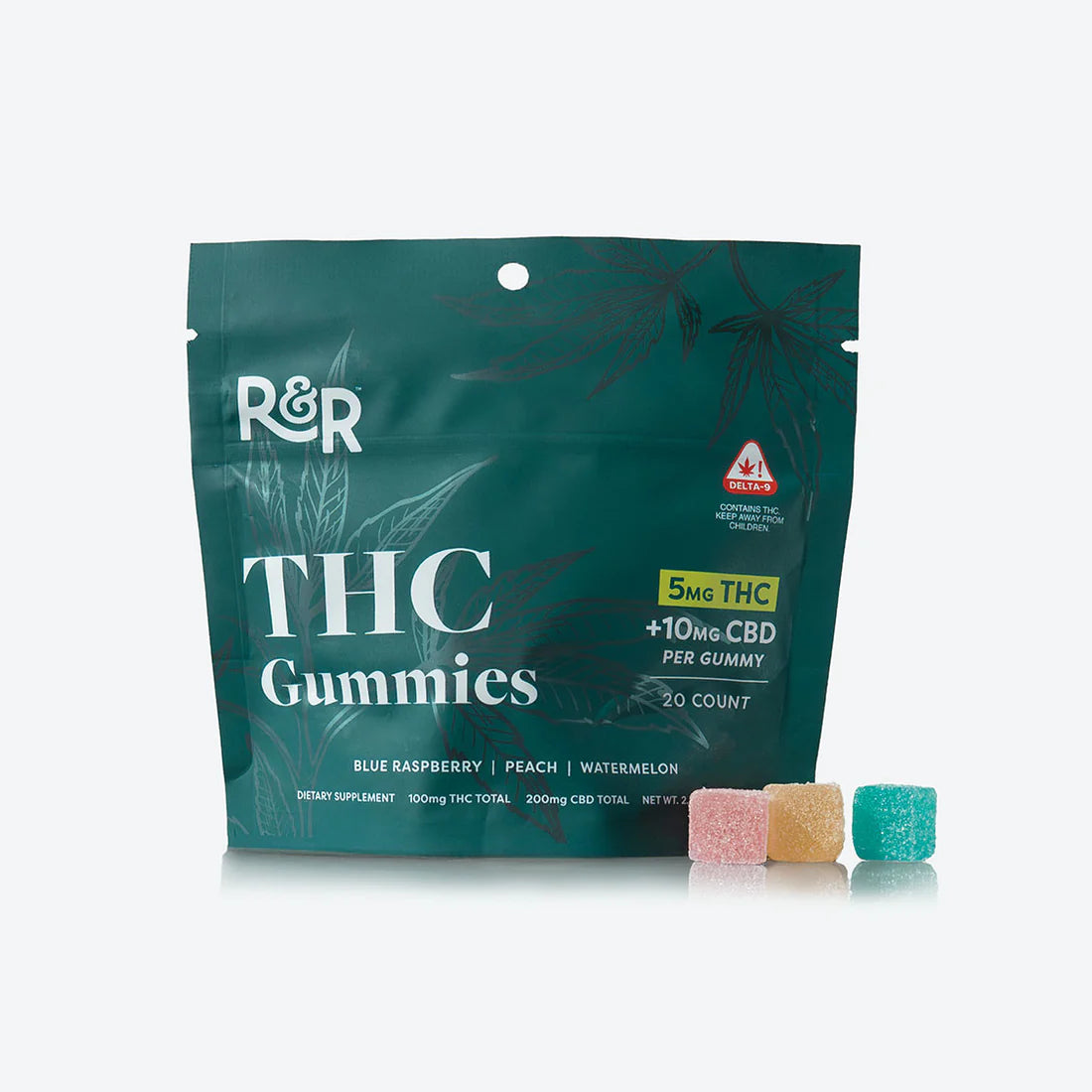 RR THC Gummies 5mg THC 10mg CBD 20ct