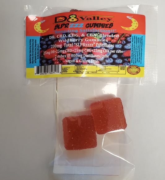 D8V Sleep Gummies SLPRZZZ 25MG D8, CBD, CBG & CBN